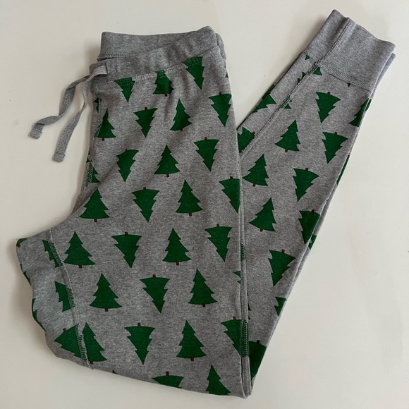 Hanna Andersson Grey Tannenbaum Tree Organic Long John Pajamas Womens size Small - Picture 3 of 6